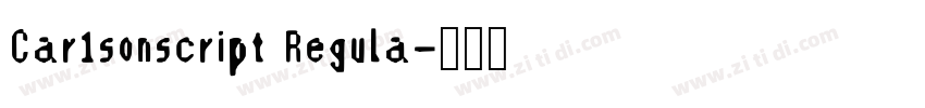 Car1sonscript Regula字体转换